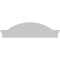 Ekena Millwork Segment Arch W/ Flankers 4 Spoke Architectural Grade PVC Pediment, 42"W x 11-1/2"H x 2-1/2"P PEDPS042X115SGF04 - alternate 3